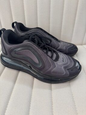 Nike Youth Air Max 720 Black/Grey Wave Sneakers